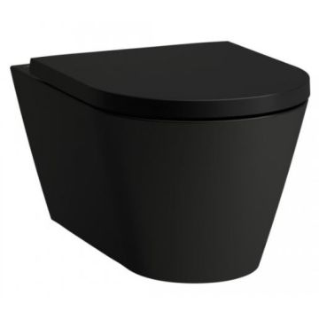 Miska podwieszana WC Silent Flush 370x545 mm Laufen Kartell rimless czarny mat H8213317160001