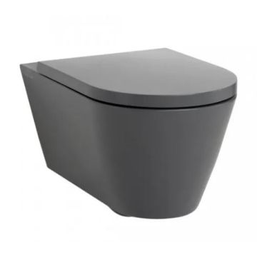Miska podwieszana WC Silent Flush 370x545 mm Laufen Kartell rimless grafit mat H8213317580001