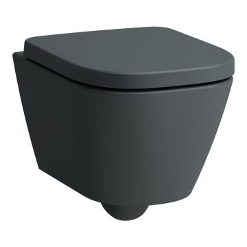 Miska podwieszana WC Laufen Meda Silent Flush Rimless 490x360 mm grafit mat H8201137580001