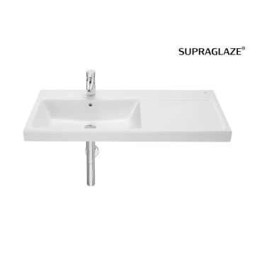Umywalka ścienna asymetryczna lewa 100x46 cm Roca Gap z otw. supraglaze A3270MBS00