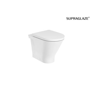 Miska WC stojąca Rimless przyścienna Roca Gap Round supraglaze A3470N7S00