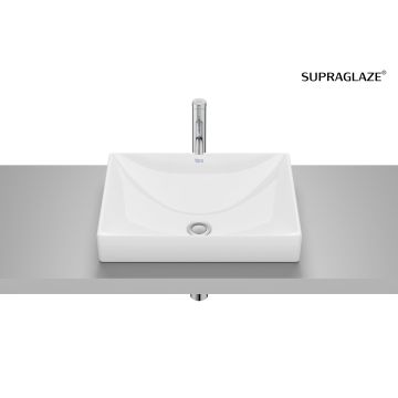 Umywalka blatowa Fineceramic 50x40 cm Roca Ona bez otw. supraglaze A32768KS00
