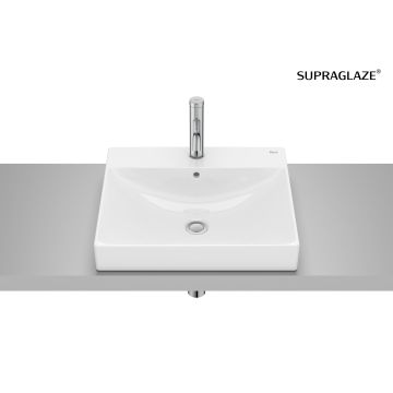 Umywalka blatowa Fineceramic 50x45 cm Roca Ona z otw. supraglaze A32768LS00