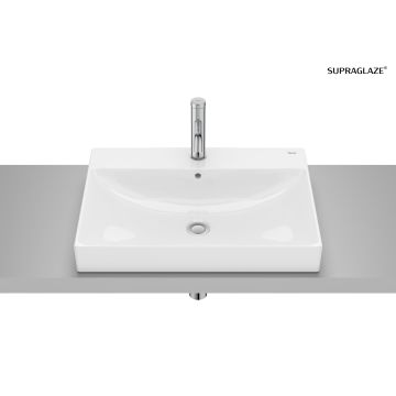 Umywalka blatowa Fineceramic 60x45 cm Roca Ona z otw. supraglaze A32768NS00