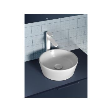 Umywalka nablatowa 35 cm Roca Optica bez otw. biały połysk A327B15000