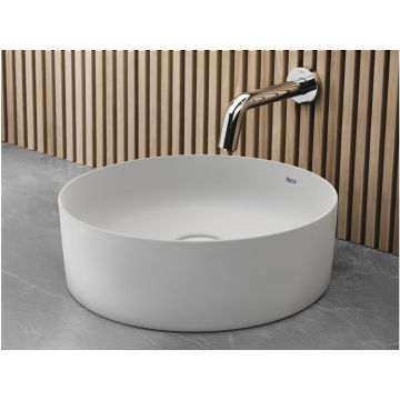 Umywalka nablatowa 39 cm Roca Terra bez otw. biały połysk A32787N000