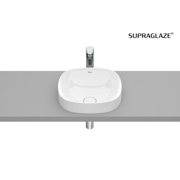 Umywalka blatowa 37x37 cm Roca Inspira Soft Fineceramic bez otw. supraglaze A32750RS00