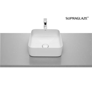 Umywalka nablatowa 37x37 cm Roca Inspira Square bez otw. supraglaze A327532S00