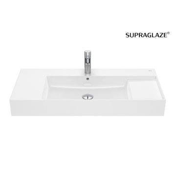Umywalka ścienna 100x49 cm Roca Inspira Square z otw. supraglaze A32752AS00