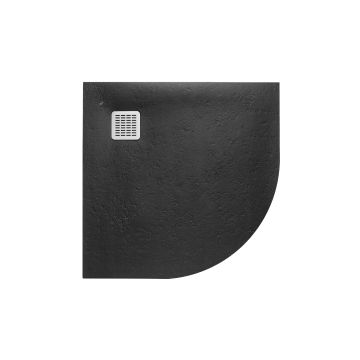 Brodzik półokrągły 90x90 cm Roca Terran Stonex® czarny AP10538438401400