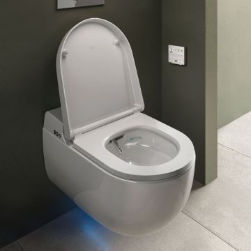 Miska WC wisząca z wbudowaną funkcją bidetu RAK-Cleon biała CLE1SET