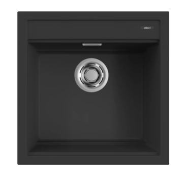 Zlewozmywak Elleci Best 104, 510 x 510mm G40 Nero LGB10440