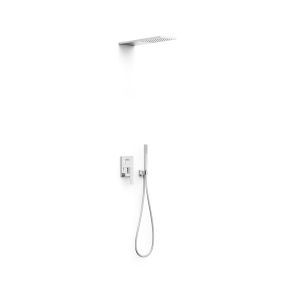 Zestaw natryskowy Tres Slim Exclusive z maskownicą baterii podtynkowej Rapid-Box chrom 20238005