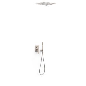 Zestaw natryskowy Tres Slim Exclusive z maskownicą baterii podtynkowej Rapid-Box stal 20238006AC