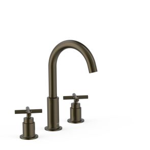 Bateria dwuuchwytowa stojąca umywalkowa Tres Montblanc czarny brąz 28310501KMB