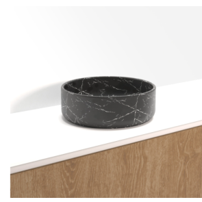 Umywalka nablatowa Riho Marble Bowls 34.6x34.6x115 cm Marble black W031005M01